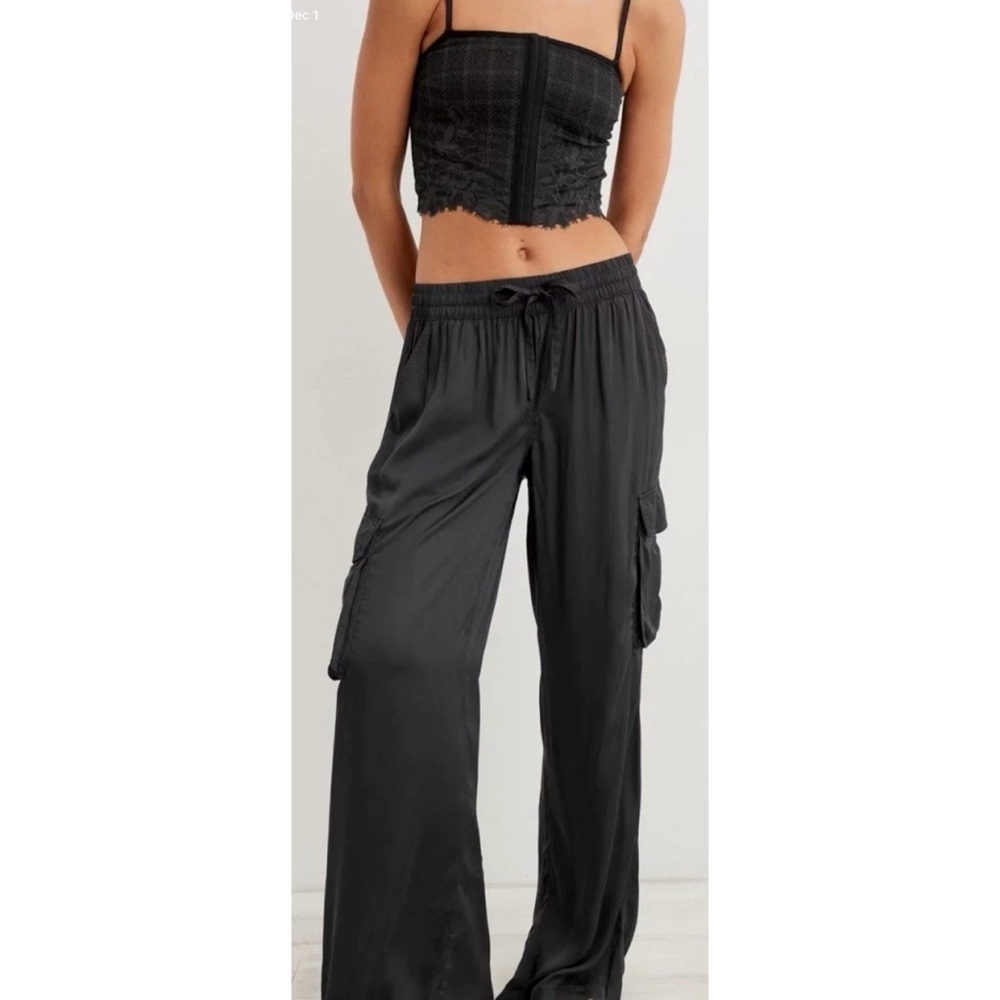 Aerie Black Wide Leg Pants